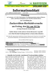 Informationsblatt - Raiffeisen Emsland-Süd