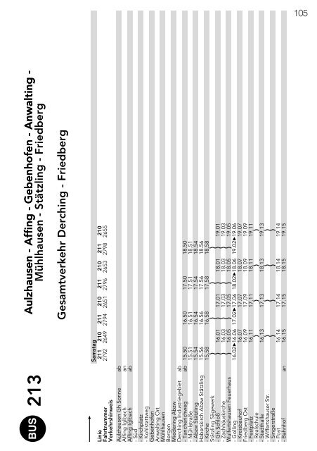 Fahrplan 2012 Friedberg