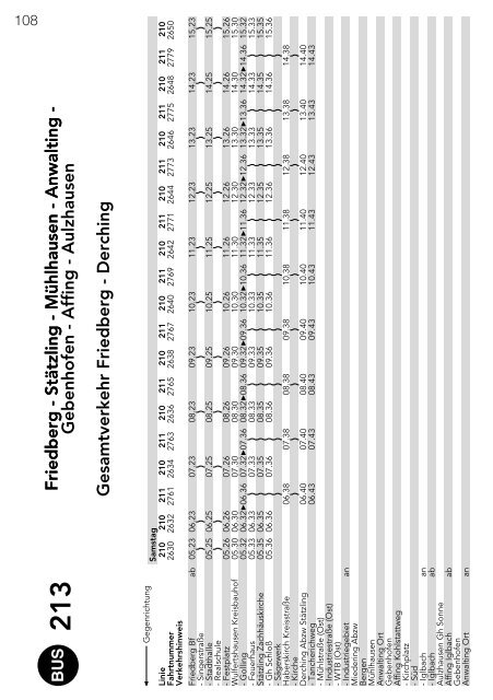 Fahrplan 2012 Friedberg