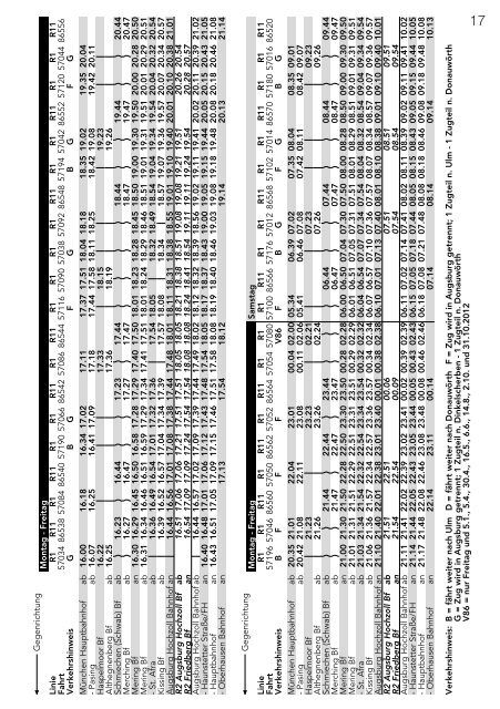 Fahrplan 2012 Friedberg