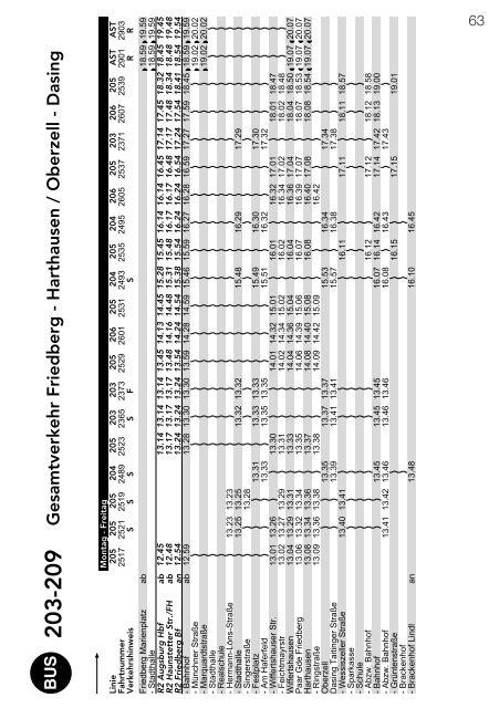 Fahrplan 2012 Friedberg