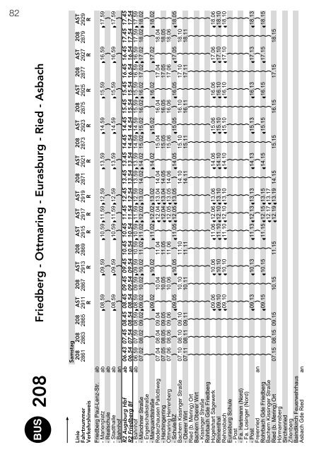 Fahrplan 2012 Friedberg