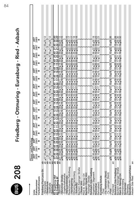 Fahrplan 2012 Friedberg