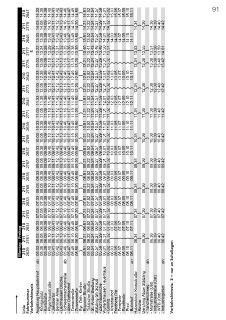 Fahrplan 2012 Friedberg