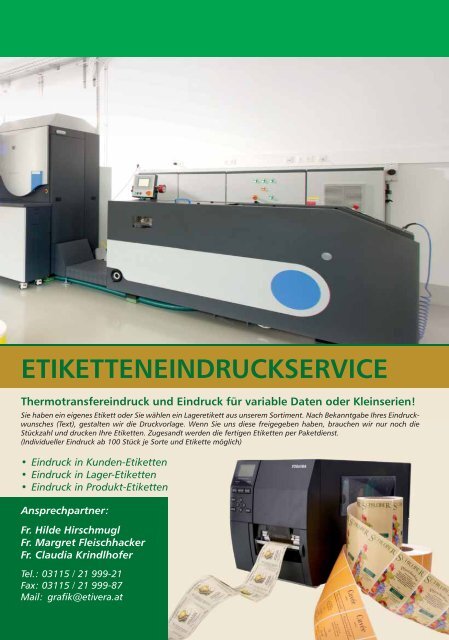 LAGERETIKETTEN - Etivera Verpackungstechnik GmbH