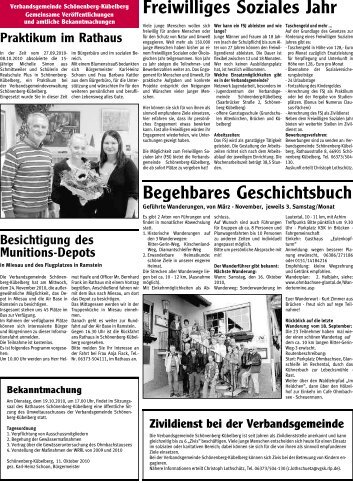 Bekanntmachung - Verbandsgemeinde Schönenberg-Kübelberg