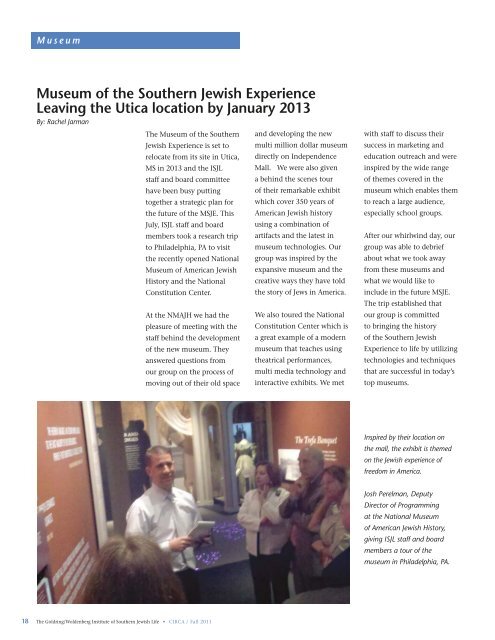 CIRCA - Fall 2011 - Museum of the Southern Jewish Experience