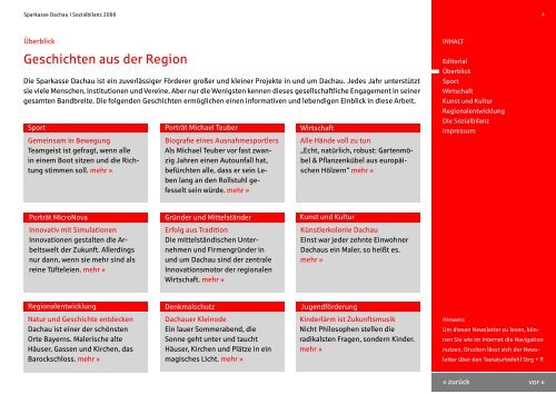 für die Region. - Sparkasse Dachau