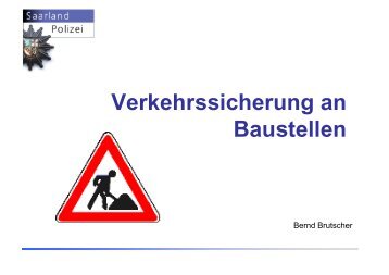 Verkehrssicherung an Baustellen Die verkehrsrechtliche ... - DWA