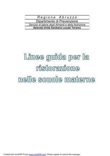 R e g i o n e    A b r u z z o Dipartimento di Prevenzione