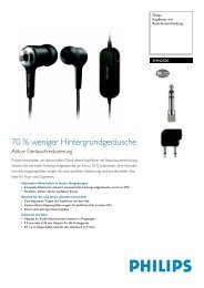 Leaflet SHN2500_00 Released Germany (German) High ... - Philips