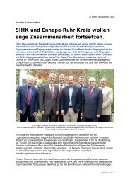 SIHK und Ennepe-Ruhr-Kreis wollen enge Zusammenarbeit ...