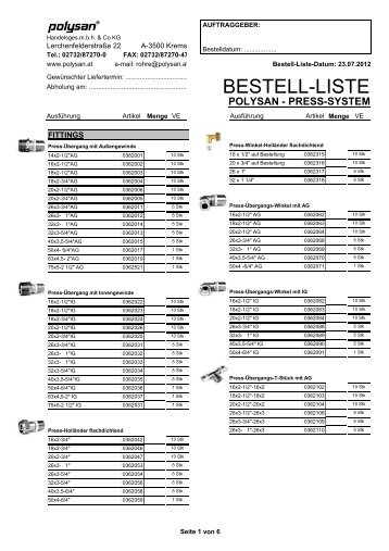 PRESS-SYSTEM - bei Polysan