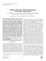 Synthesis, Structures, and Thermal Expansion of the La2W2 ...