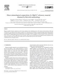 Direct mineralogical composition of a MgO-C refractory material ...