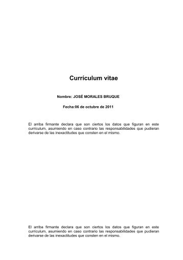 Currículum vitae - Universidad de Extremadura