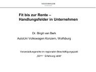 Fit bis zur Rente – Handlungsfelder in Unternehmen