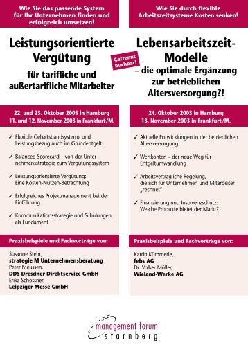 Lebensarbeitszeit- Modelle - Strategie M Unternehmensberatung ...