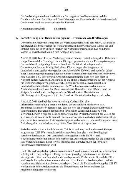 12. Sitzung VG-Rat vom 27.06.2012 - Verbandsgemeinde Cochem