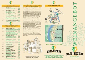 Bruttig Fankel - Ferien-Weingut Hess-Becker