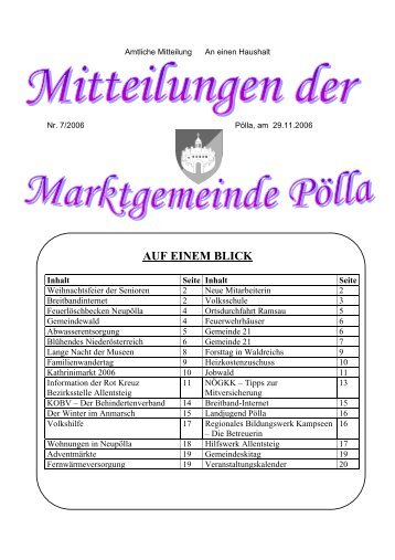 Gemeindezeitung 07/2006 - Marktgemeinde Pölla