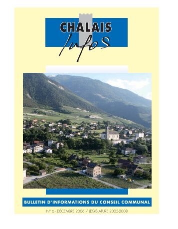 BULLETIN D'INFORMATIONS DU CONSEIL COMMUNAL - Chalais