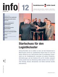 Startschuss für den Logistikcluster - Handelskammer beider Basel