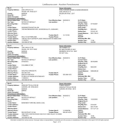 ListSource.com - Auction Foreclosures