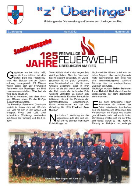 Feuerwehr - in Überlingen am Ried