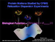 Protein Motions Studied by CPMG Relaxation ... - ENC Conference