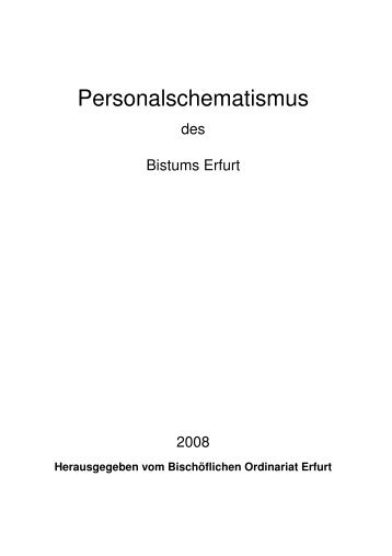 Personalschematismus - Bistum Erfurt