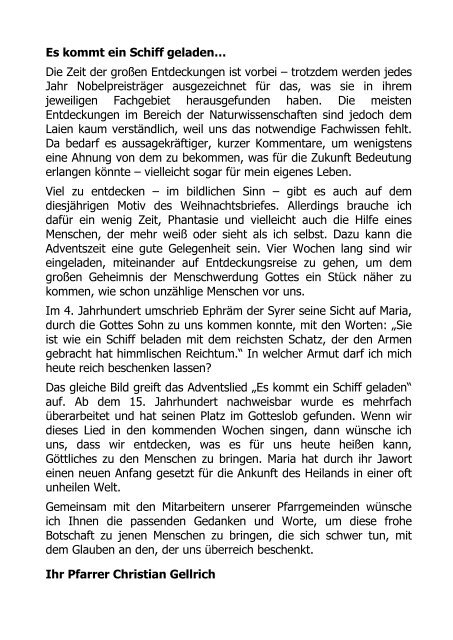 Gemeindebrief 1. Seite Dez. 2011 - Dom St. Marien