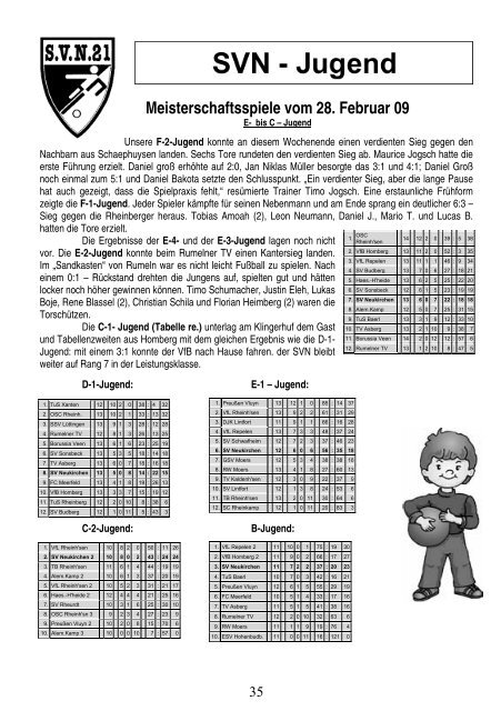 Neue Öffnungszeiten - SV Neukirchen - SV Neukirchen 21 e.V.