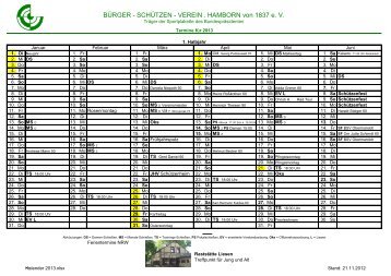 Jahreskalender 2013 - BSV Hamborn von 1837 eV