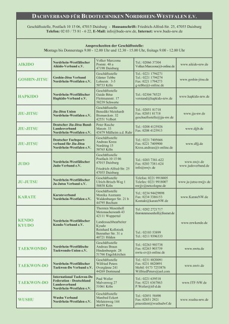 budoka - Dachverband für Budotechniken Nordrhein-Westfalen e.V.