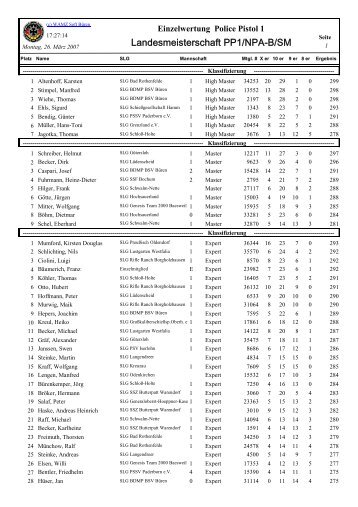 PP1 Einzel classified - beim BDMP Landesverband NRW