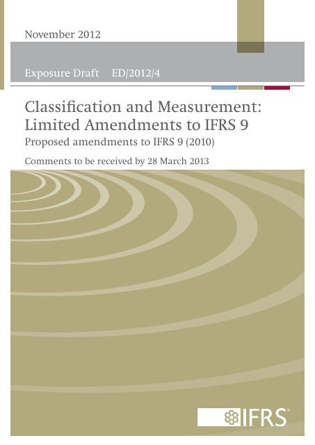 Classification and Measurement: Limited Amendments to IFRS 9