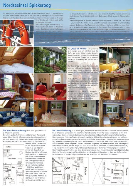 Nordseeinsel Spiekeroog Ferienwohnungen Siebels