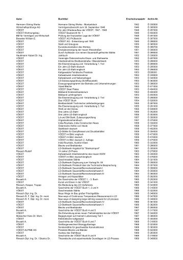 Bücher der voestalpine.pdf - Geschichteclub Stahl