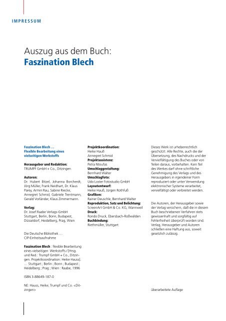 Auszug aus dem Buch: Faszination Blech - infoportal