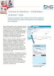 Connects for Salesforce – CUCM Edition by Bucher + Suter