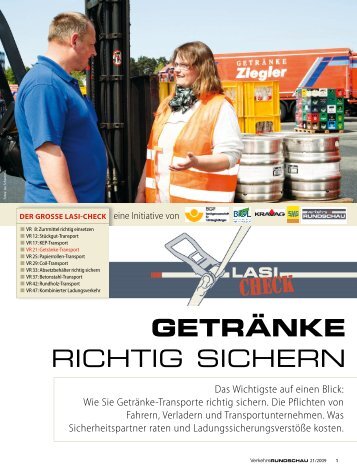 GETRÄNKE RICHTIG SICHERN - BGL