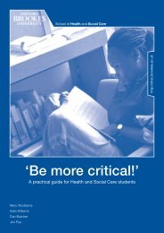 'Be more critical!' - Oxford Brookes University
