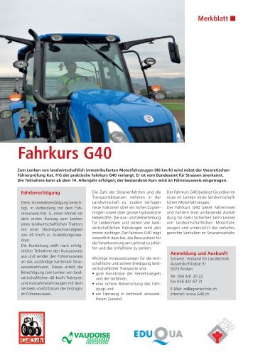 Fahrkurs G40 - Fahrkurse.ch