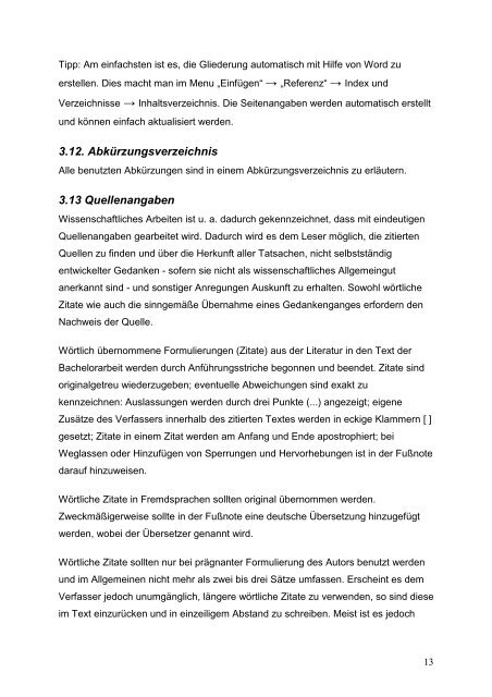 Empfehlungen für das Anfertigen einer ... - Hochschule Kehl