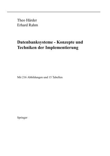 Datenbanksysteme - Abteilung Datenbanken Leipzig - Universität ...
