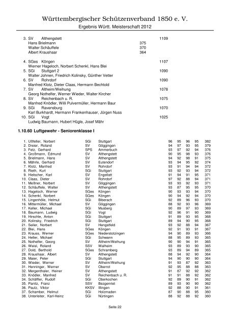 Gesamtergebnisliste LM 2012 - des Württembergischen ...