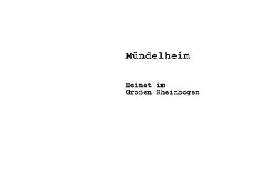 Auszug aus dem Heimatbuch - Mündelheim