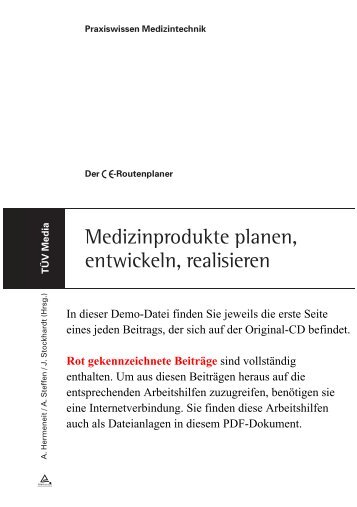 Medizinprodukte planen, entwickeln, realisieren - MedTech Navigator