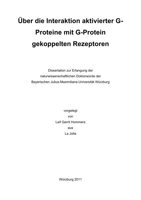 PhD2011 Titelblatt - OPUS - Universität Würzburg